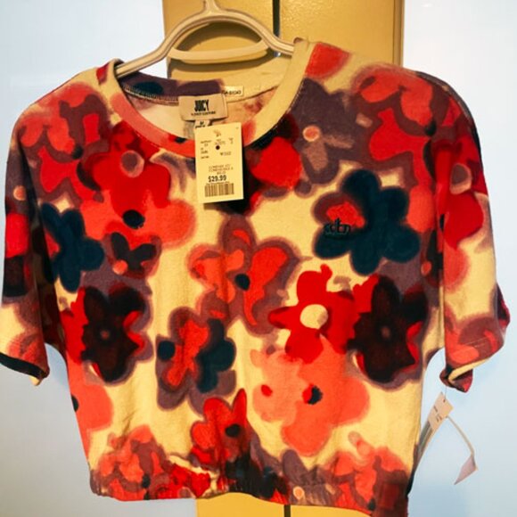 Juicy Couture Women's Floral Terry Cloth Crop Top And Shorts Size M - Picture 6 of 6